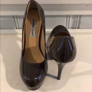 Marco Santi taupe platform heel